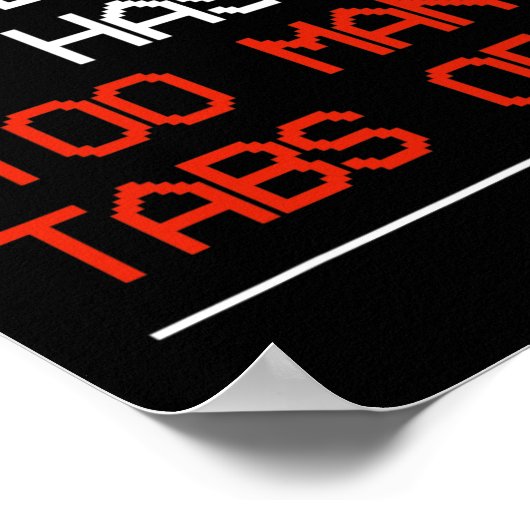 Mijn brein heeft te veel tabbladen open poster (Hoek)