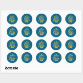 Mijn brein heeft te veel tabbladen open sarcastisc ronde sticker (Vel)