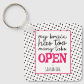 Mijn brein heeft te veel tabbladen open Sleutelhan Sleutelhanger (Voorkant)