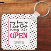 Mijn brein heeft te veel tabbladen open Sleutelhan Sleutelhanger (Achterkant)