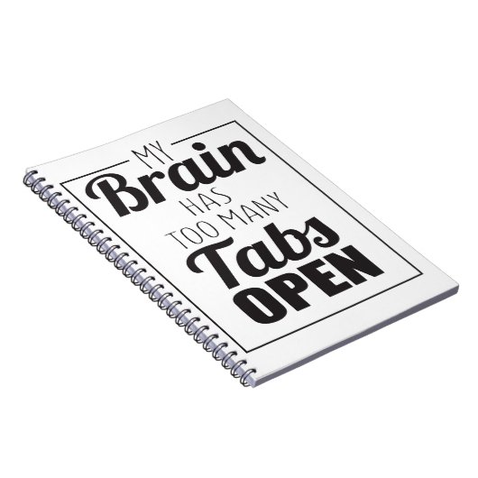 Mijn brein heeft te veel tabs om te openen notitieboek (Rechterzijde)