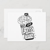 Mijn brein heeft te veel tabs open Classic Briefkaart (Voorkant / Achterkant)