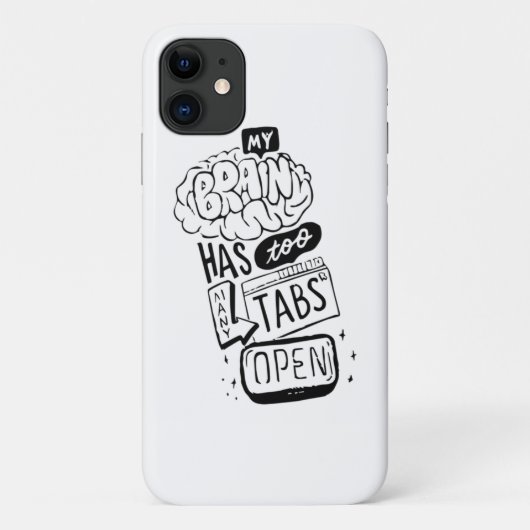 Mijn brein heeft te veel tabs open Classic Case-Mate iPhone Case (Achterkant)