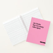 Mijn brein heeft te veel tabs open grappig gebruik notitieboek (Binnen)