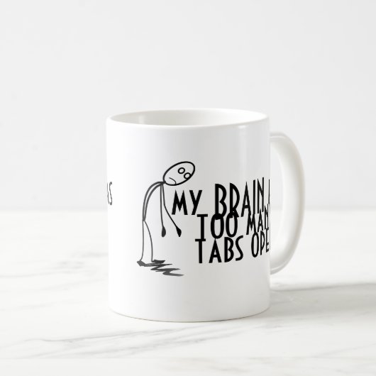 Mijn brein heeft te veel tabs open Mok (Voorkant rechts)