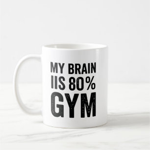 Mijn Brein Is 80% Sportieve Fitness Grappig Koffiemok