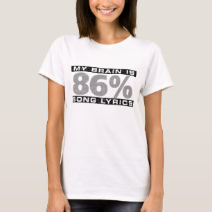 Mijn brein is 86% Song Lyrics T-shirt