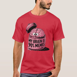 Mijn brein is 90 Memes cadeau T-shirt