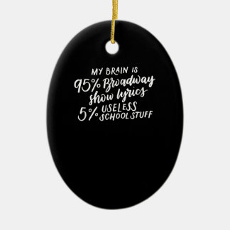 Mijn brein is 95 Broadway Lyrics Fun Drama Actor Keramisch Ornament