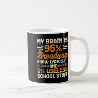 Mijn brein is 95% Broadway-tekst nerd muziektheate Koffiemok