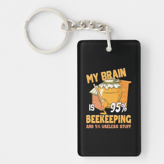 Mijn brein is 95 procent bijenteelt sleutelhanger (Voorkant)