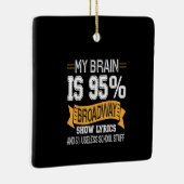 Mijn brein is 95 transeuropese lyrische actrice keramisch ornament (Rechts)