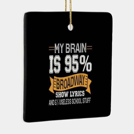 Mijn brein is 95 transeuropese lyrische actrice keramisch ornament (Rechts)