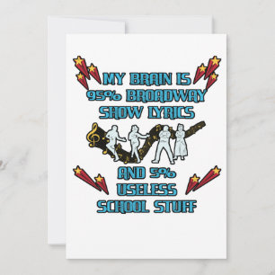 Mijn brein is 95% van de Lyrics Actoractrice van h Bedankkaart