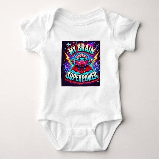 Mijn brein is Superpower✨ Kinder Shirts (Voorkant)