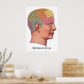 Mijn brein is vol poster (Keuken)