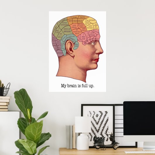 Mijn brein is vol poster (Thuiskantoor)