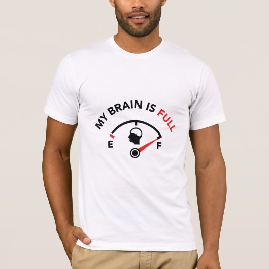 Mijn brein is vol t-shirt (Voorkant)