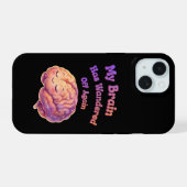 Mijn brein is weer afgedwaald iPhone 15 case (Achterkant horizontaal)