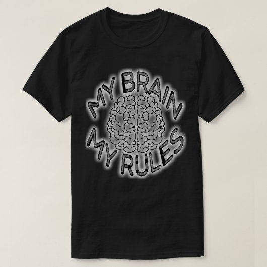 Mijn brein mijn regels t-shirt (Design voorkant)