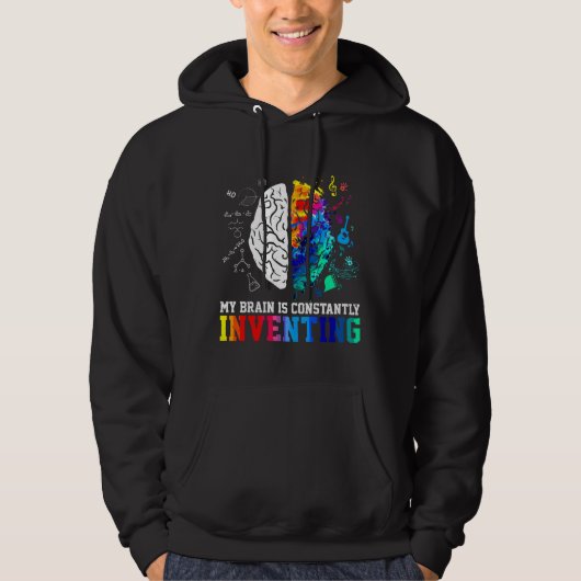 Mijn brein-uitvinding van autisme hoodie (Voorkant)