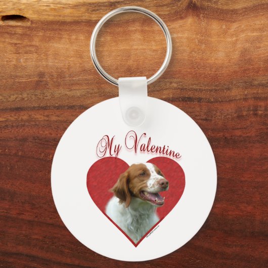 Mijn Bretagne Spaniel Valentijn Sleutelhanger (Voorkant)