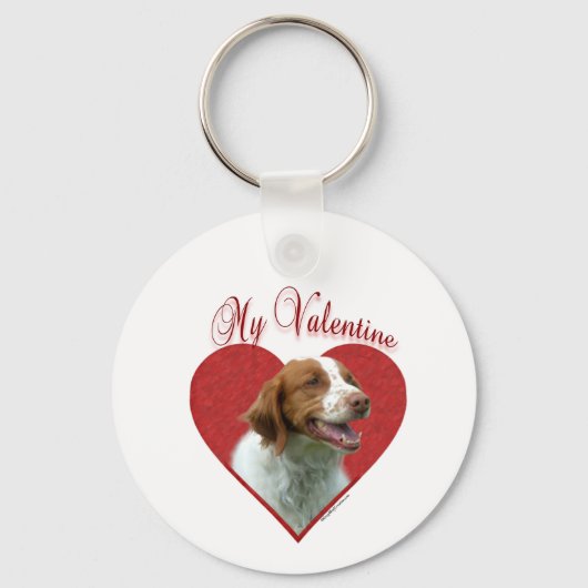 Mijn Bretagne Spaniel Valentijn Sleutelhanger (Achterkant)