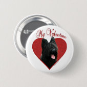 Mijn Briard Valentijn Ronde Button 5,7 Cm (Voorkant /achterkant)