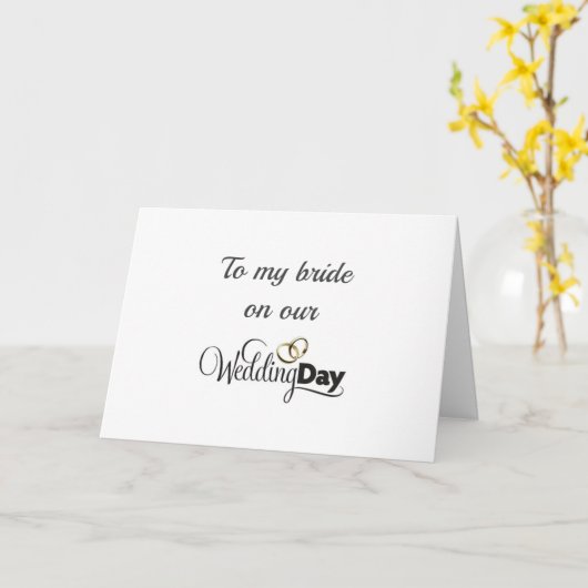 **MIJN BRIDE OP ONZE WOORDDAG** VORIGE LAPKAART KAART (Gele Bloem)