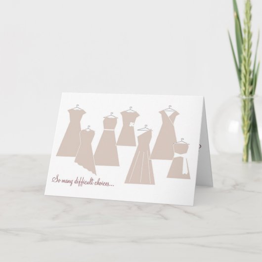 Mijn Bridesmaïde Kaart (Latte Dresses) (Voorkant)