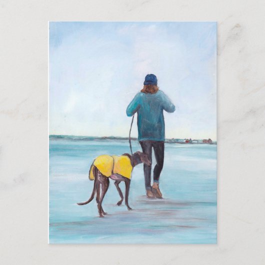 Mijn Briefkaart met de Greyhound Dog Art (Voorkant)