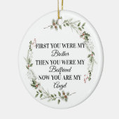 Mijn broeder, mijn engel Ornament, sentimentele ge Keramisch Ornament (Links)