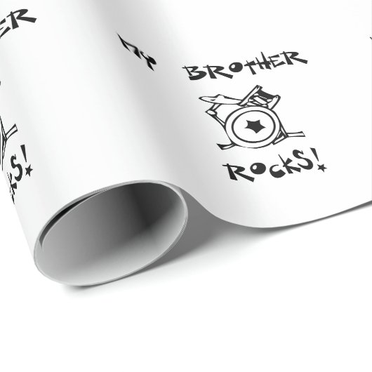 Mijn Broeder Rocks Drums Cadeaupapier (Rol Hoek)