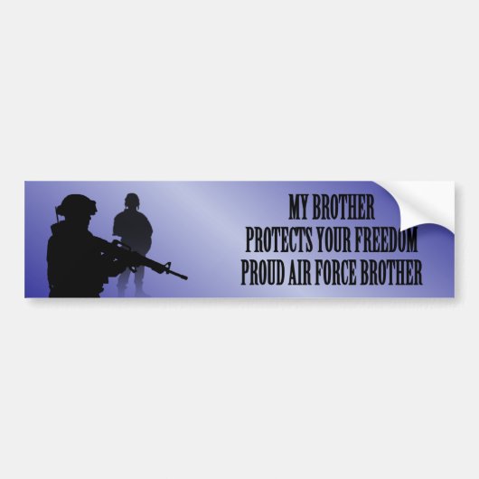 Mijn broer beschermt uw vrijheid (luchtmacht brede bumpersticker (Voorkant)