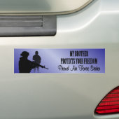Mijn broer beschermt uw vrijheid (zuster van de lu bumpersticker (Op auto)