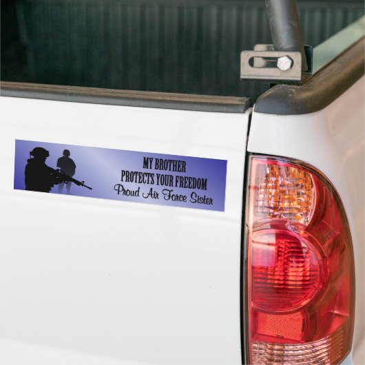Mijn broer beschermt uw vrijheid (zuster van de lu bumpersticker (Op Truck)