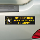 Mijn Broer Doet Dienst In Het Leger Bumpersticker (Op auto)