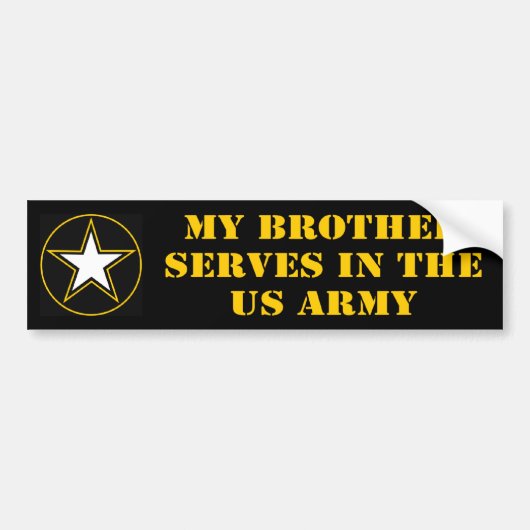 Mijn Broer Doet Dienst In Het Leger Bumpersticker (Voorkant)