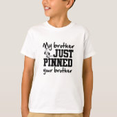 Mijn broer heeft net je broer Kinder Shirt geprikt (Voorkant)