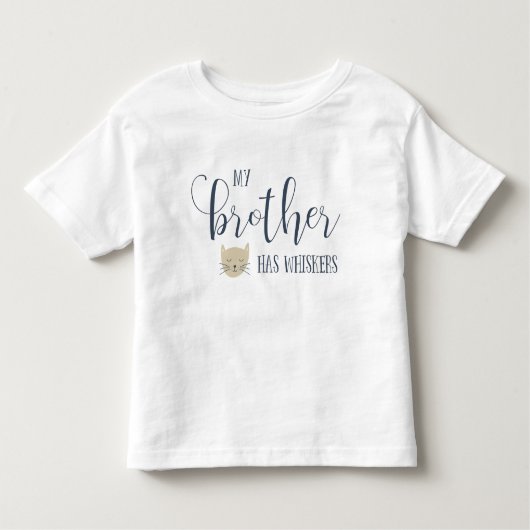 Mijn broer heeft WHISKERS-typografie Kinder Shirts (Voorkant)