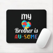 Mijn broer is bewust van autisme muismat (Met muis)