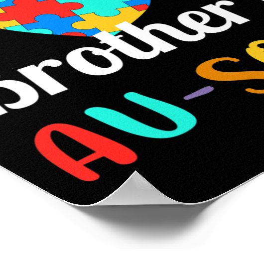 Mijn broer is bewust van autisme poster (Hoek)