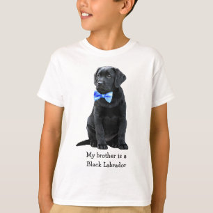 Mijn broer is Black Lab - Black Labrador Puppy Boy T-shirt