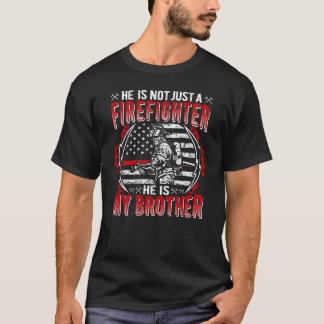 Mijn broer is brandweerman dunne rode lijn Amerika T-shirt