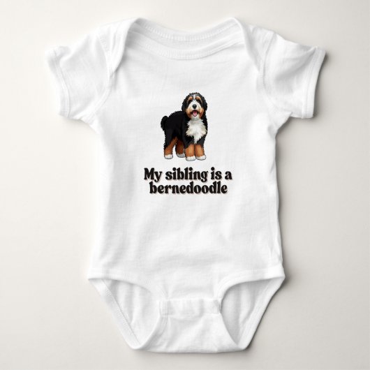 "Mijn broer is een Bernedoodle" Baby One-Piece Romper (Voorkant)