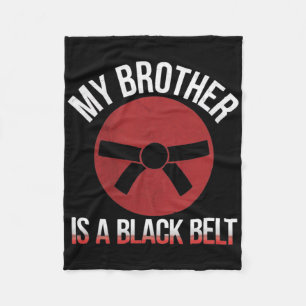 Mijn broer is een Black Belt Martial Arts T-shirt  Fleece Deken