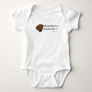 Mijn broer is een chocolade labrador romper