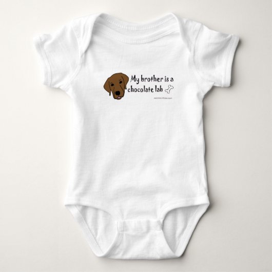 Mijn broer is een Chocolate Lab Romper (Voorkant)