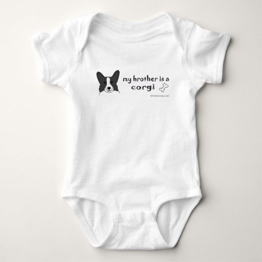Mijn broer is een Corgi Romper (Voorkant)