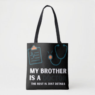 Mijn broer is een Doctor-Funny & Trots Family Desi Tote Bag
